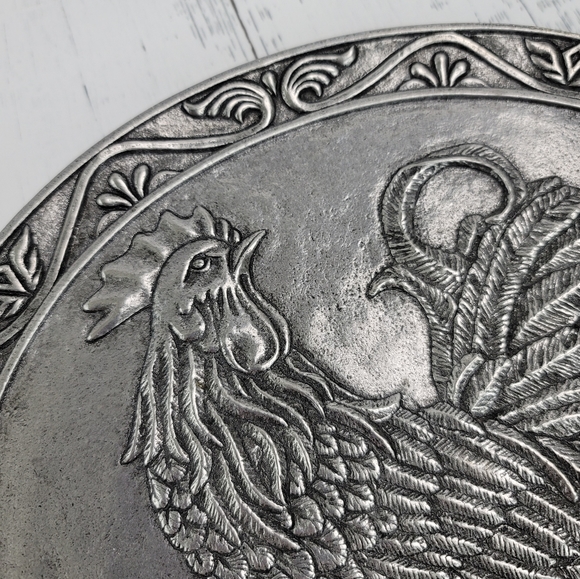 Carson Statesmetal Rooster Oval Platter Plate - Picture 14 of 16